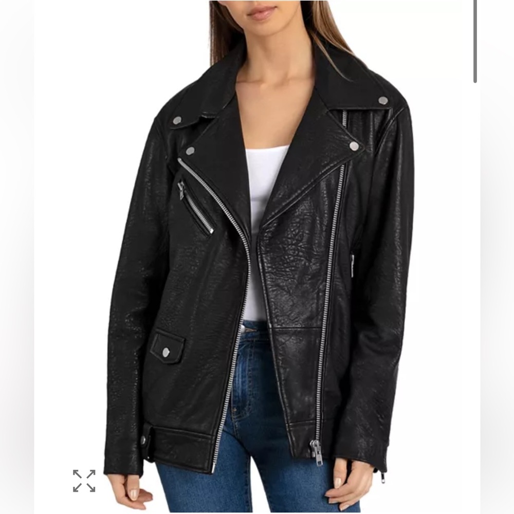 BAGATELLE OVERSIZED MOTO JACKET BLACK SZ XS